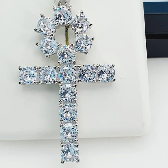 "925 Sterling Silver Cubic Zirconia Pendant, UU1P6A6025 - Picture 4 of 10